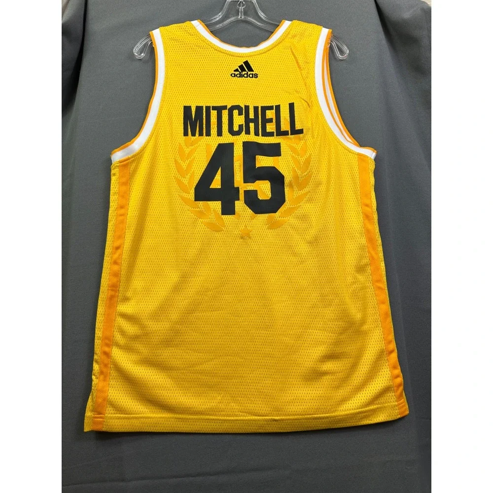 Adidas Bel-Air Academy Mitchell 45 Basketball Jersey Yellow Men Large Primegreen